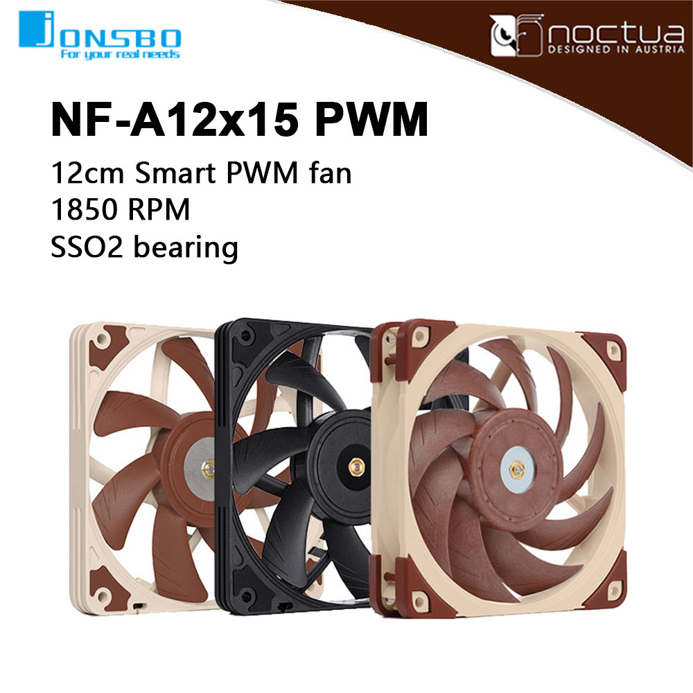 Pc Case Fan - Noctua NF-A12x15 PWM Dnomax. black.swap 120mm