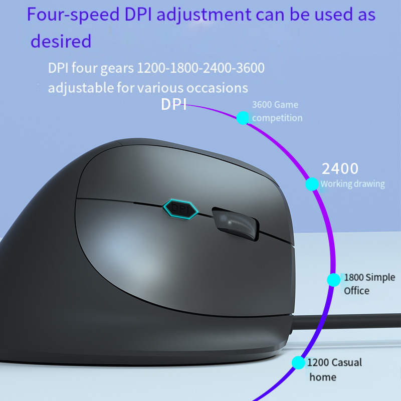 No Rgb Gaming Pc - Souris verticale filaire RGB pour droitier,