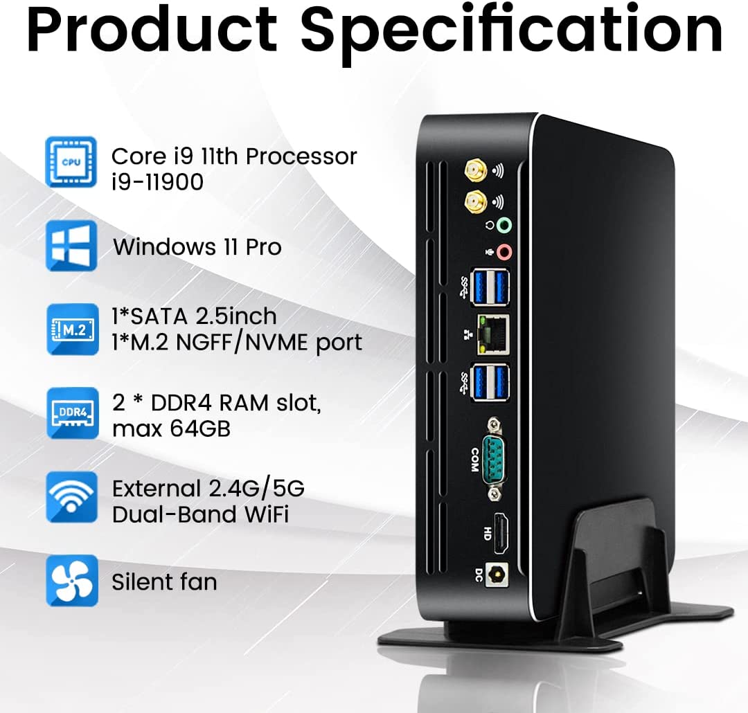Pc Gaming Core I7 - Mini PC Partaker 11e génération Intel
