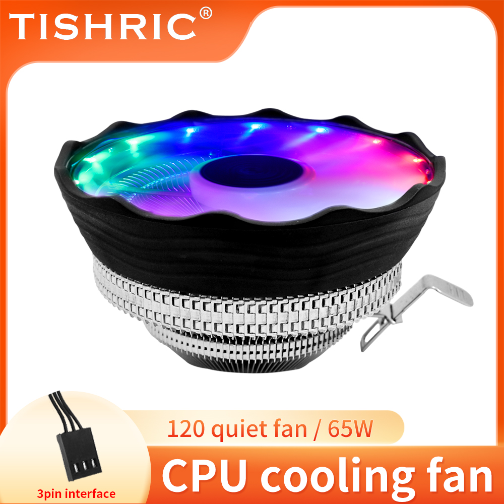 Pc Case Fan - TISHRIC ventilateur de refroidissement CPU RGB