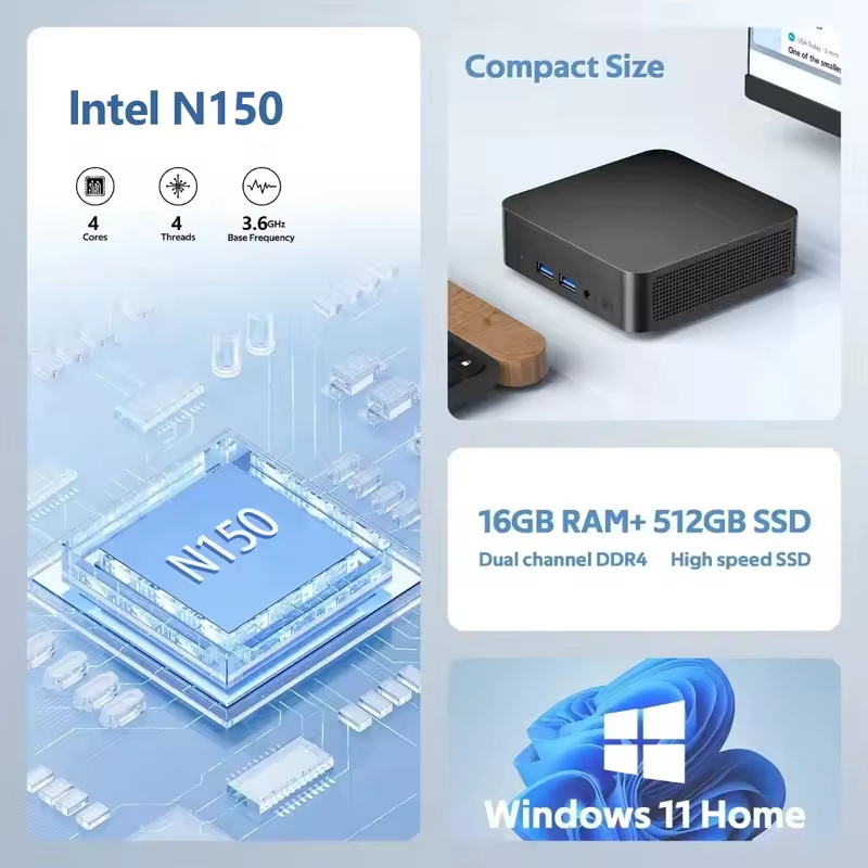 Mini PC Portable Intel N150 20 - Pc Gaming Setup avis et prix